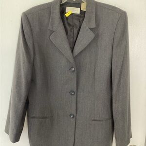 Vintage Liz Claiborne Gray Blazer 16